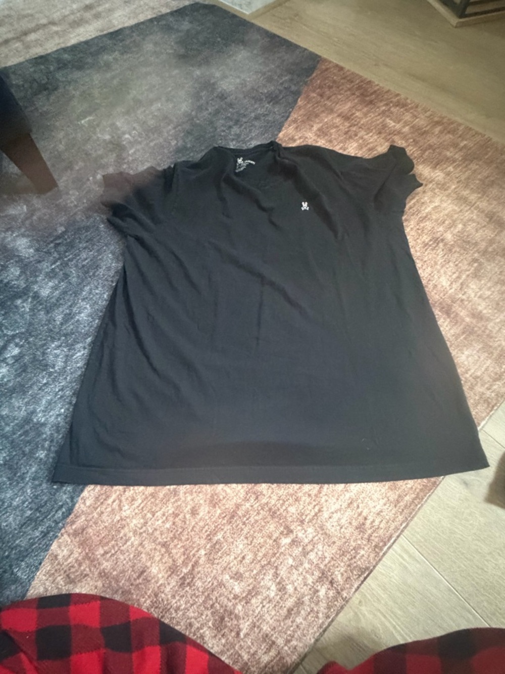 Psycho Bunny Black Tee with White Logo Print